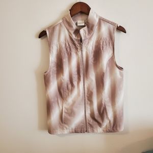Chicos Zenergy athleisure tie dye neutral lightweight vest size medium
